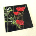 anemone deco square glass coaster diagonal close view product image