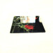 anemone deco square glass coaster sharp angle view product image