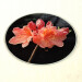 azalea orange 30cm round glass worktop saver angle view product image