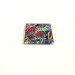 fritillary blue square glass coaster angle view product image