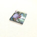 iris lilac and red square glass coaster diagonal surface view product image