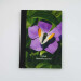 pocket butterfly journal, hardback a5 lined notebook orange tip butterfly on periwinkle