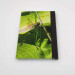 pocket pond journal, hardback a5 lined notebook gold ringed dragonfly back cover view