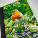 robin song pocket journal, hardback a5 lined notebook cover detail view