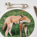 fox round place mat close angle view product image