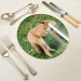 fox round place mat diagonal surface view product image