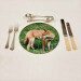 fox round place mat slight angle view product image